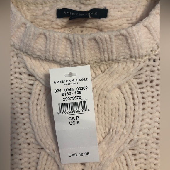 American Eagle Cable Knit Sweater in Cream - Picture 11 of 11